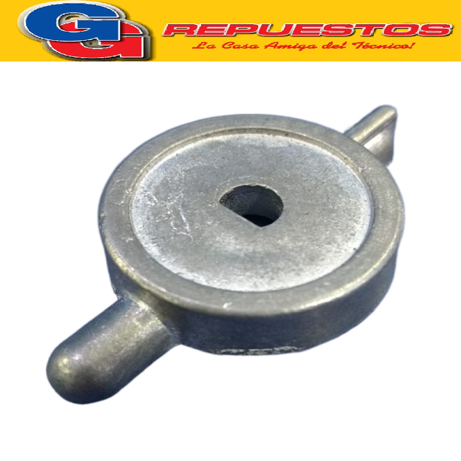 VOLANTE PERILLA COCINA INDUSTRIAL ALUMINIO PARA VASTAGO 1/2  CAÑA / PERILLA INDUSTRIAL SENCILLA /  DIAMETRO DEL EJE 8MM