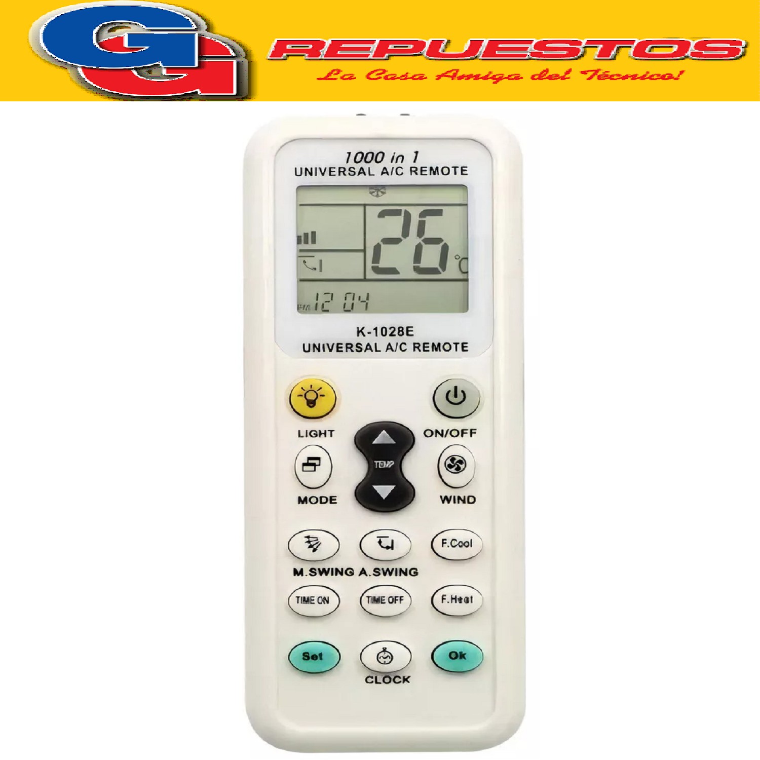 CONTROL REMOTO AIRE ACONDICIONADO UNIVERSAL A/C REMOTE  K-10 28E