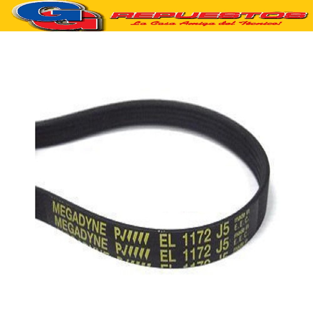 CORREA POLY V EL 5PJ - 1172  ELASTICA ORIGINAL SE PUEDE REEM PLAZAR POR LA 1173 J5 Y POR 1181 J4 DREAN EXC.166C-166TC-186TC-AURORA NUEVO 5014-5016-5114-5116- WHIRLPOOL AWM468- AWM468 Puerta Nueva-AWM748/Pta Nva-AWM968-
CONSUL CWR614- ESLABON DE LUJO