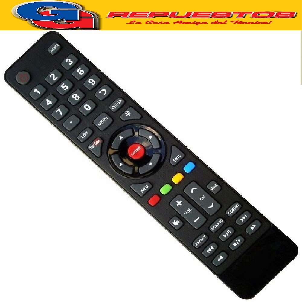 CONTROL REMOTO RCA LED SMART YOUTUBE R6855 -3863  L32t20 L40 t20 L48t20 L32d70 SMART TV RCA / ADMIRAL / PHILCO