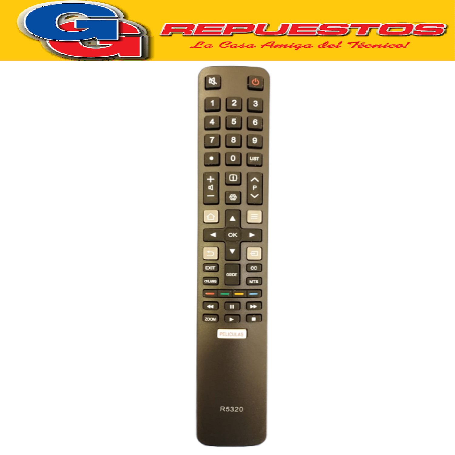 CONTROL REMOTO LED SMART PARA RCA, TCL, HITACHI R5320 R6848= R6859=R5320=3849=3859