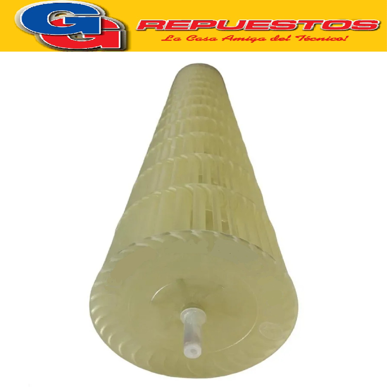 TURBINA EVAPORADOR AIRE SPLIT DIAMETRO 9.2 CM LARGO 55.7 CM  BUJE INTERNO (1466013)