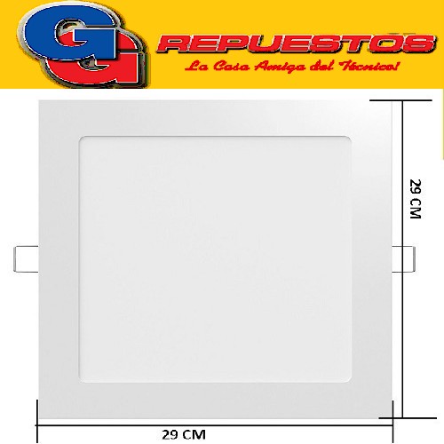 PANEL LED CUADRADO PARA EMBUTIR 24W CON DRIVER EXTERNO 290x290MM- BLANCO CALIDO JA-324