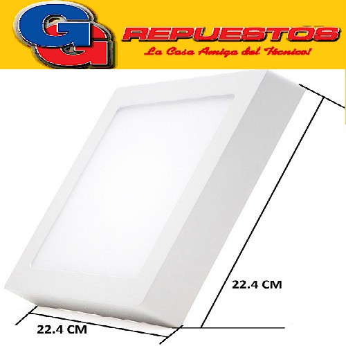 PANEL LED CUADRADO PARA SUPERFICIE/PLAFON 18W CON DRIVER EXTERNO - 224x224MM - BLANCO CALIDO JA-518