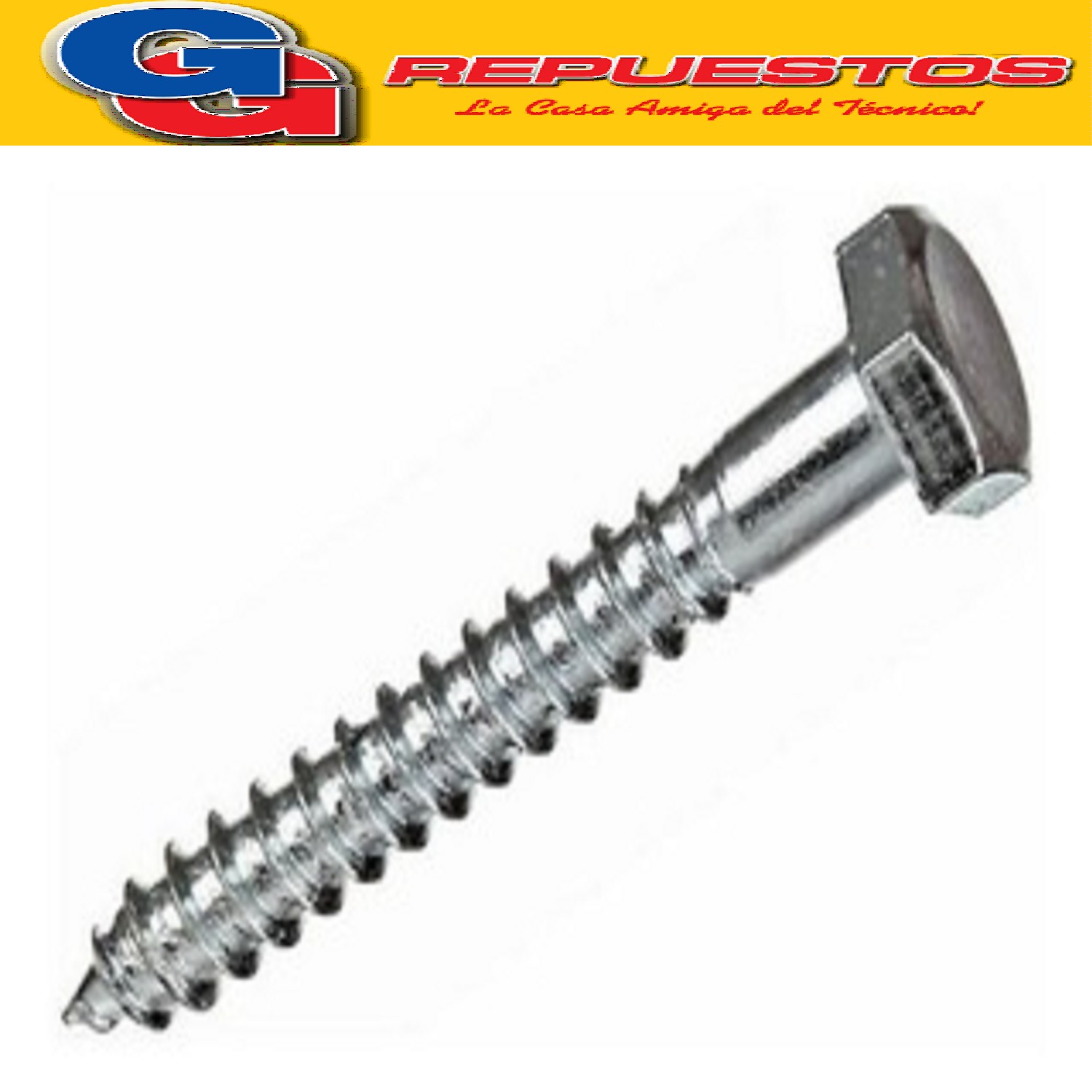 TORNILLO TIRAFONDO 1/4 X 55 PARA TACO FISHER DEL 10