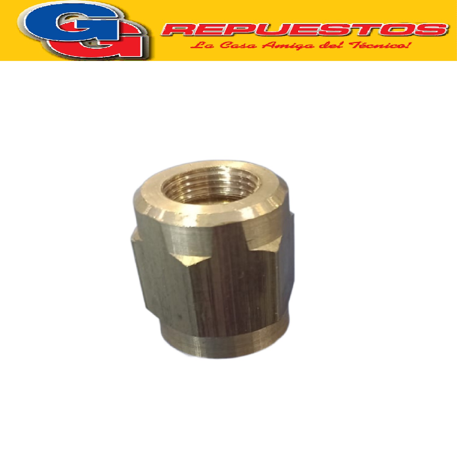 ADAPTADOR BRONCE GARRAFA 10 KG HEMBRA IZQUIERDO -  3/8 HEMBR A TRAFILADO