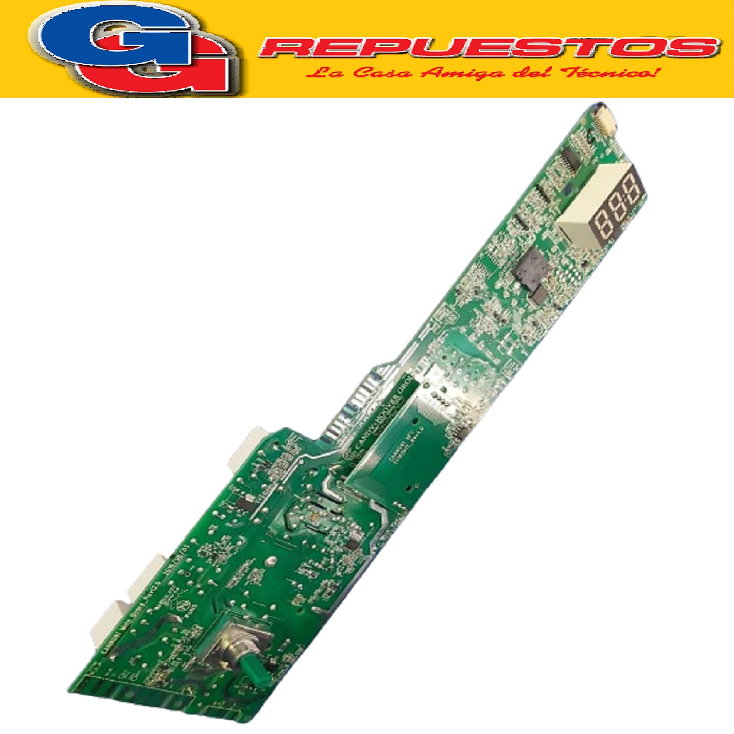 PLAQUETA UNIPLACA LAVARROPAS LONGVIE L18010 C/DISPLAY Cod.Origen: R41045683 (LONGVIE ARG.) PLAQUETA 3R CON SOFT + EEPROM L18010 41043368 (CANDY GIAS) E41045809 41044963 (CANDY GIAS) /43020392 (CANDY GIAS) Tarjeta Electronica NFC 
Produttore: CANDY HOOVER GROUP P/N:41043368 HW CANW201 Rev1.0 