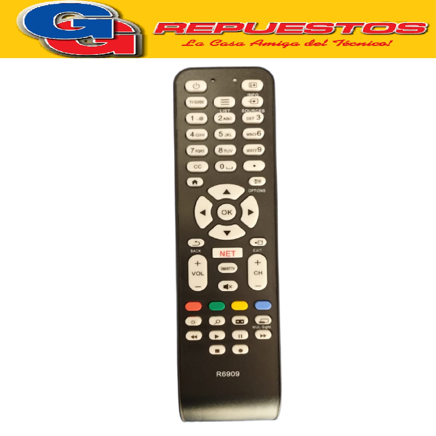 CONTROL REMOTO LED SMART AOC (523) R6909 R637