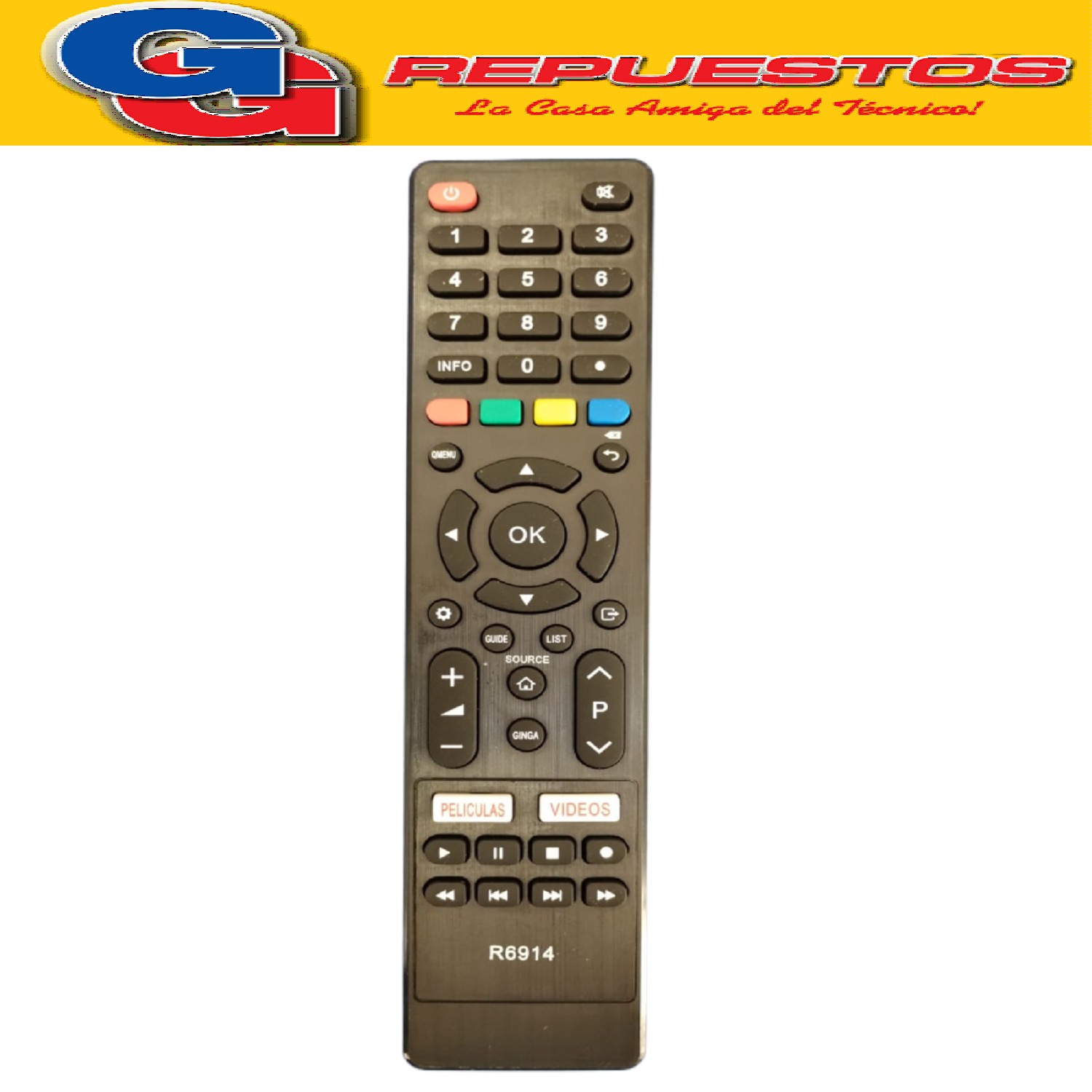 CONTROL REMOTO LED SMART/NETFLIX/SANYO/PHILCO R6914 L538 R56 R5642