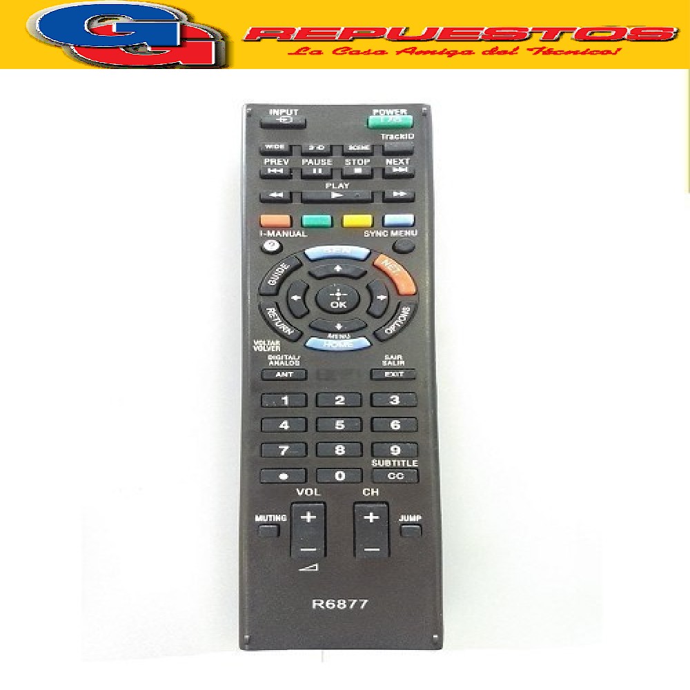 CONTROL REMOTO LED SONY SMART NETFLIX R6877