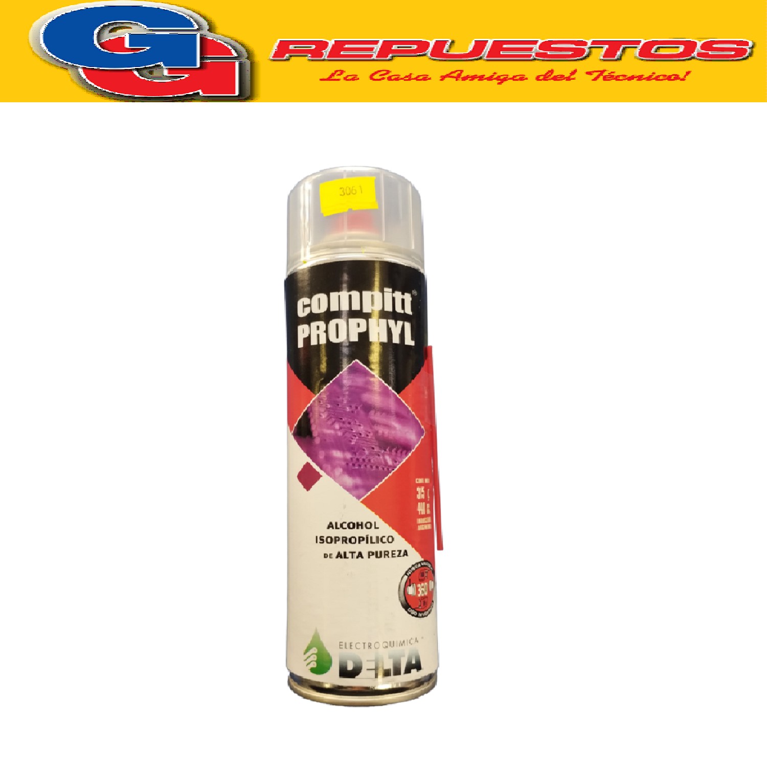 ALCOHOL ISOPROPILICO EN AEROSOL COMPITT PROPHYL 315GR