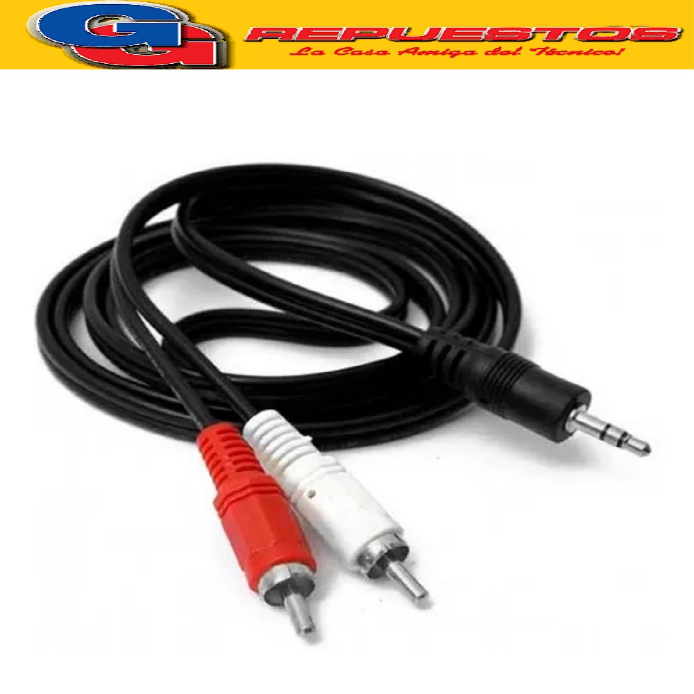 CABLE MINI STEREO 3.5MM MACHO A 2RCA MACHO DE 3M AR MINI RCA 3M