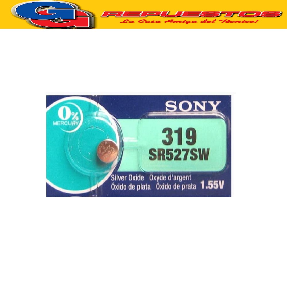 PILA SONY OXIDO DE PLATA 319 1.55V SR-527SW (PRECIO X UNIDAD )