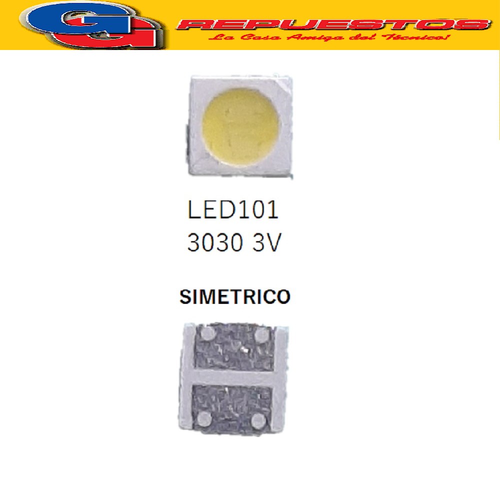 LED PANTALLA 3V 30X30 SIMETRICO LED101