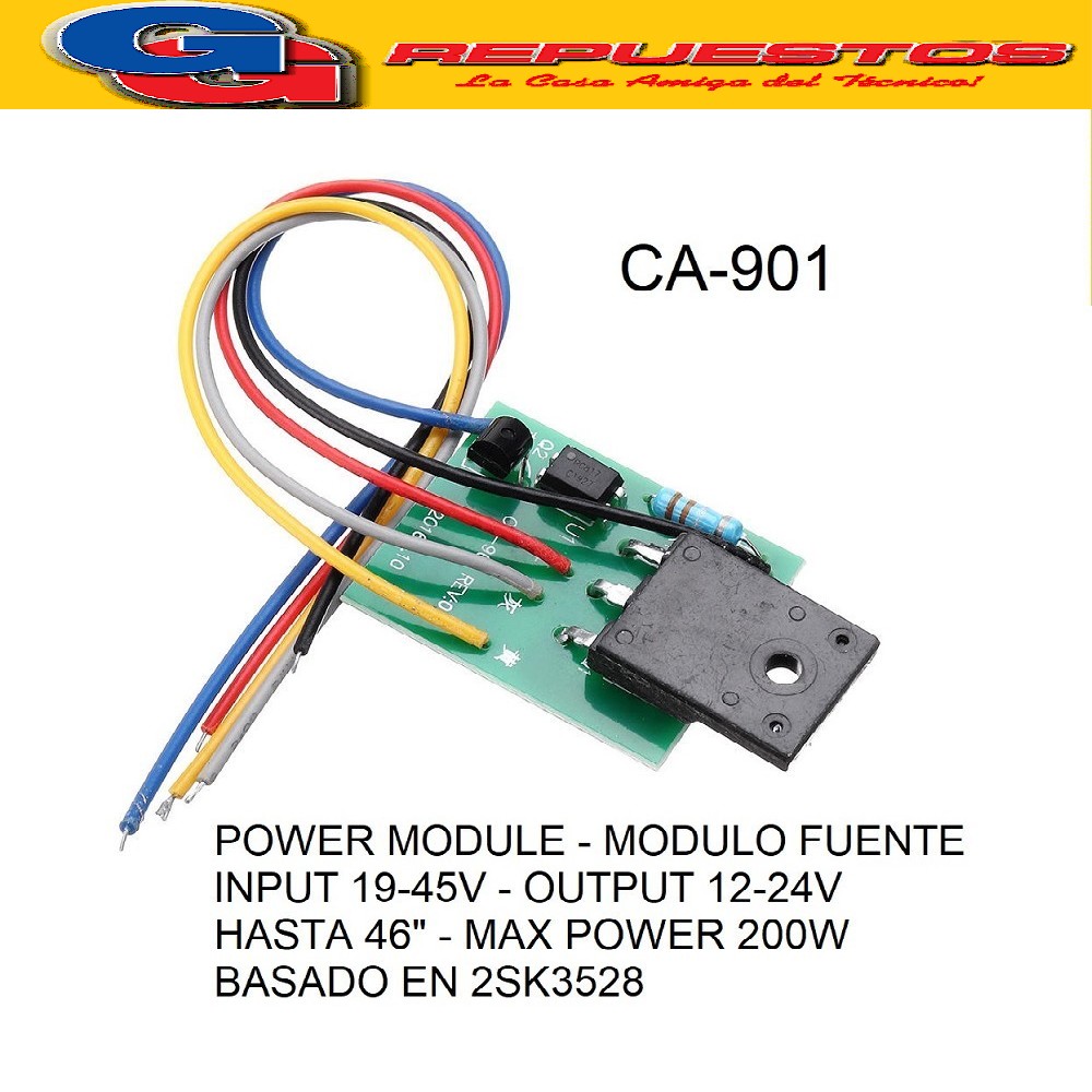 MODULO FUENTE UNIVERSAL 200W (REGULA 12V O 24V) CA-901 POWER MODULE HASTA 46