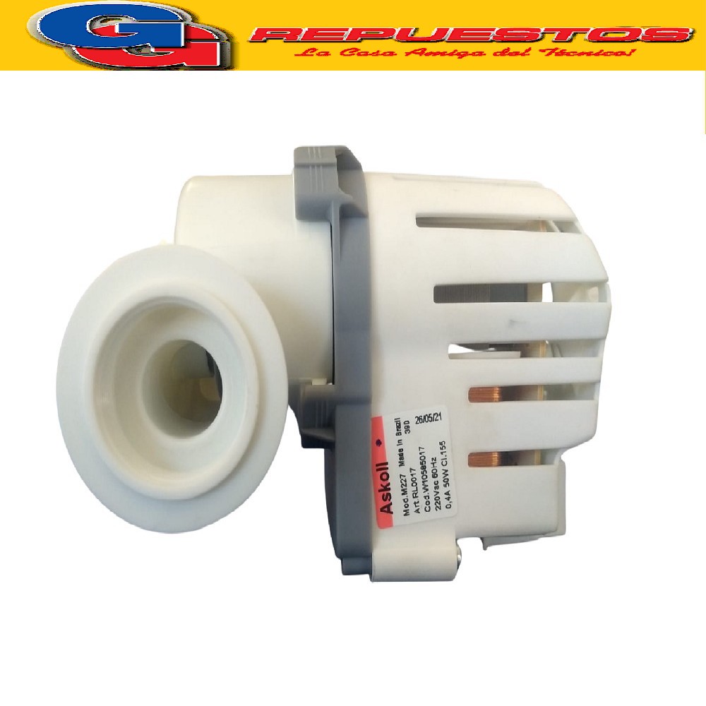 ELECTROBOMBA DE RECIRCULACION LAVAVAJILLA WHIRLPOOL WLD20/P/ B-RLD20A-ADC470-ADC461-ADC460 (ORIGINAL) Cod.Origen: 326007862 (WHIRLPOOL ARG.) 480136017016(WHIRLPOOL)