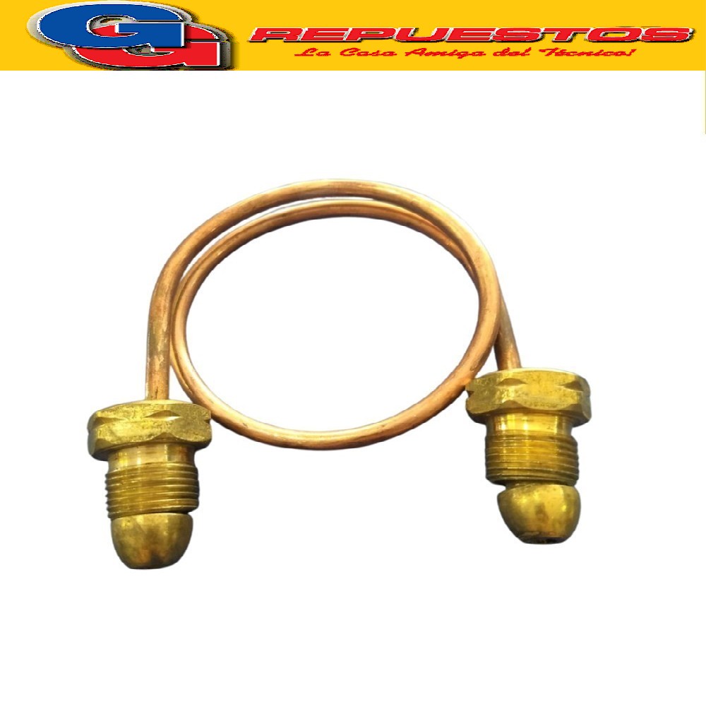 FLEXIBLE DE COBRE PARA TUBO GAS ENVASADO 45 KG / FLEXIBLE PA RA REGULADOR DE TUBO 45 KG REFORZADO / LARGO 60 CM