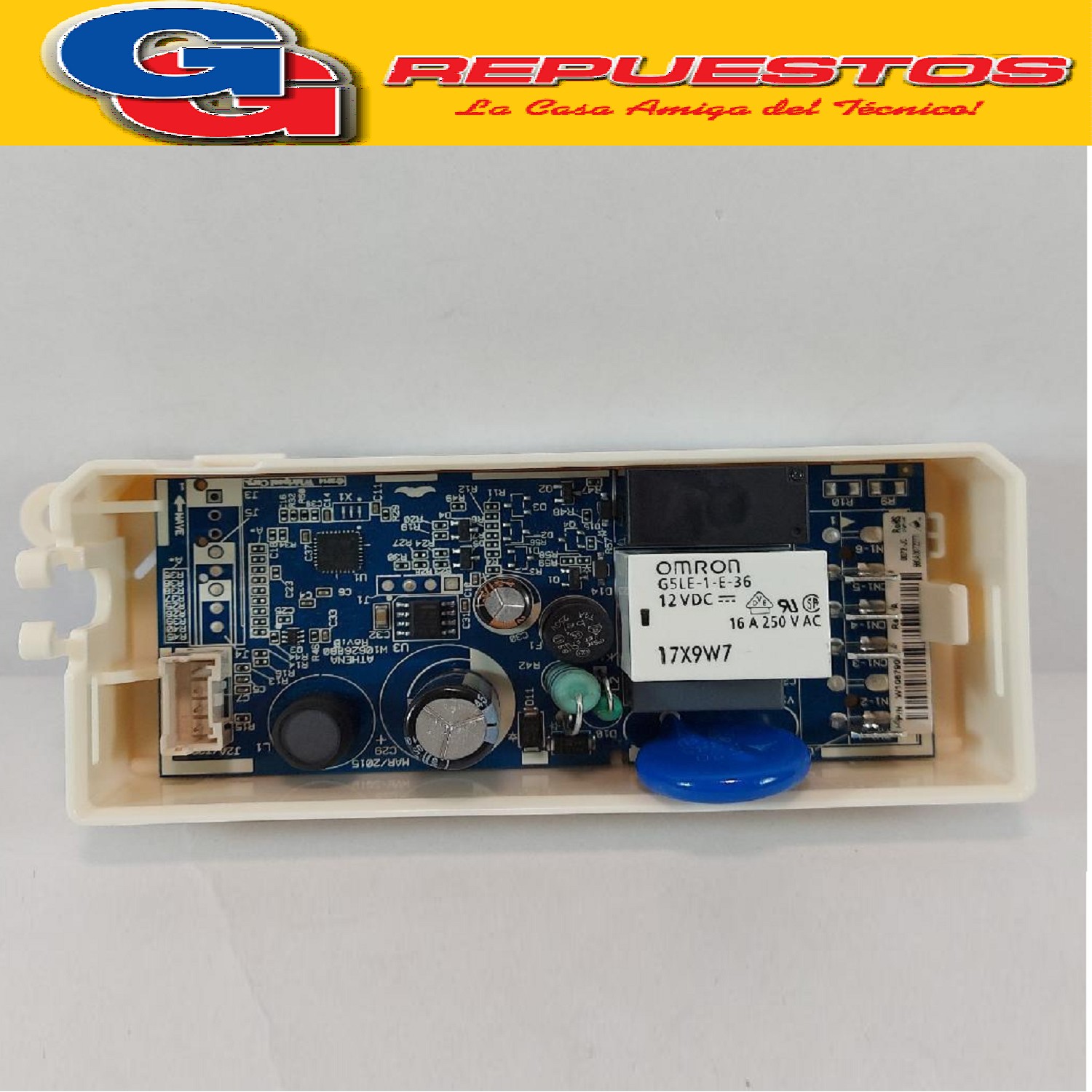 PLAQUETA ELECTRICA DE POTENCIA PARA LAVARROPAS WHIRLPOOL WRM39X1-WRM39D1-WRM42X1-WRM42D1 (UNIDAD DE CONTROLBIV ATHENA ORIGINAL)