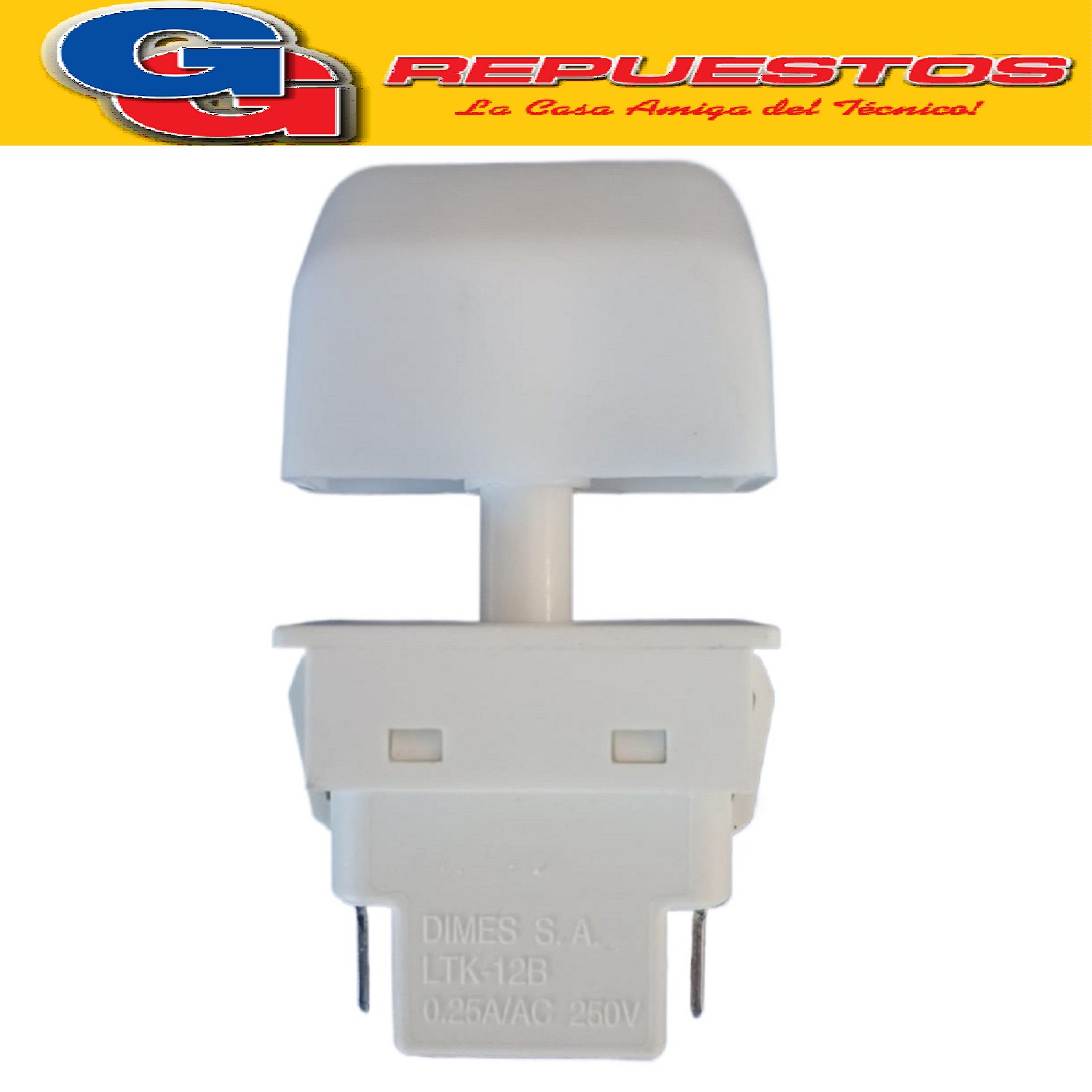 INTERRUPTOR LUZ HELADERA COLUMBIA KOHINOOR HTC 2324/G ORIGIN AL INTERRUPTOR LTK-12B 0.25A/AC 250V HELADERAS COLUMBIA KGB-4094/7 KSD-3294/4  KXD-3294/4 KDA-4394/5 KDF-4394/6 KDM-4394/6 KDX-4394/4 KDX-4394/5 KDX-4394/6 KFA-3494/7 KFB-3494/6 KFF-3494/6 KGX-4094/4 KGX-4094/5 KGX-4094/6 KXD-3294/6  HTA 2434/H HTC 2324/E HTC 2324/F HTF 2294/F HTF 2294/G HTF 2334/e HTF 2334/F  HTF 2334/G HTF 2434/F HTF 2434/G HTP 2434/G HTP 2434/H  KD-3394/4 KD-4394/4 KD-4394/5 