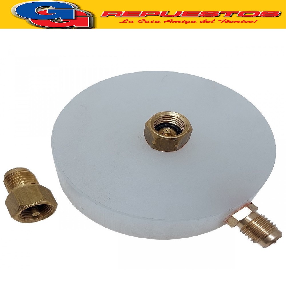 BASE DE CARGA PARA LATA DESCARTABLE R410 R22 R134 R600 H12 U NIVERSAL PARA USAR EN BALANZA