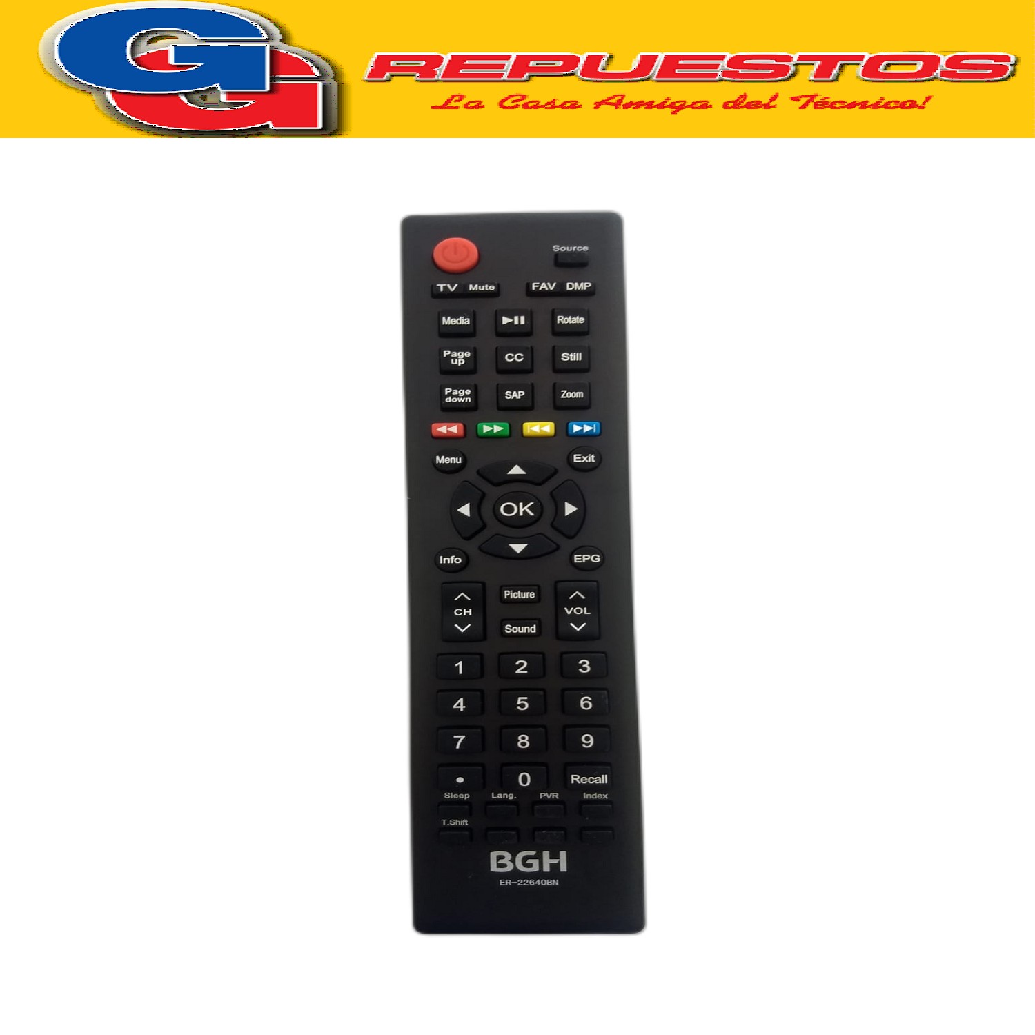 CONTROL REMOTO ORIGINAL LCD LED BGH/TFK/JVC/NOBLEX RM-C2085/PHILCO 3830 ER-22640N HISENSE HLE3213A RM-C2085 ILO R6830 REEMPLAZO R6803 THS ER-22640N ER2264OBN