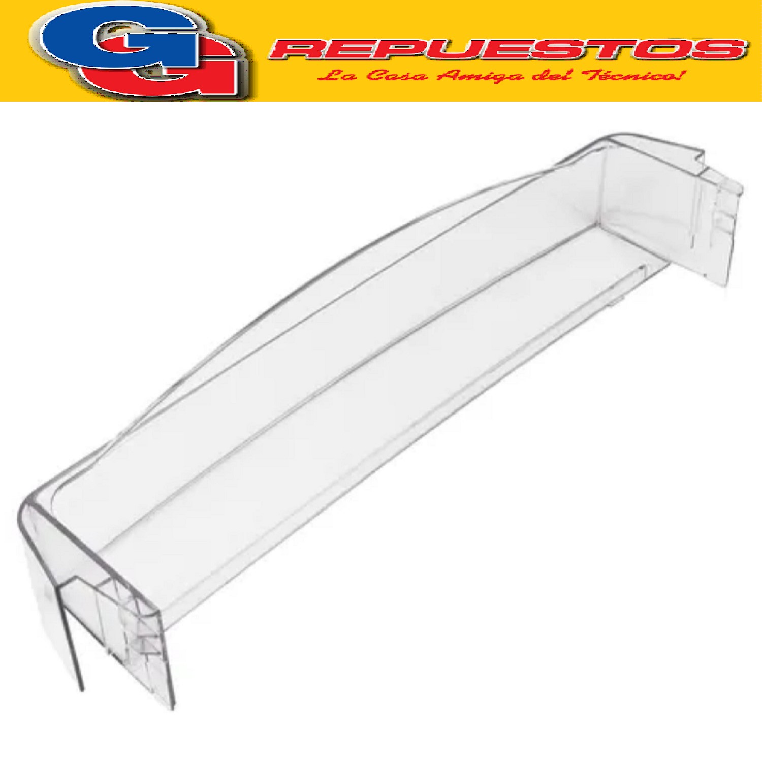 ANAQUEL ALTO HELADERA PATRICK MABE HPK122BA/MA 540  -HPK135B 01A/M01A-HPK136P01A/S01-HPK292B01A (ANAQUEL ORIGINAL) LARGO / BASE 45.5CM ALTO 7.2CM PROFUNDIDAD 7CM. Cod.Origen:
WR01L13194 (MABE) ANAQ.ALTO 540 CRISTAL PATRICK HPK122BA
HPK122MA HPK135B01A HPK135M01A HPK136P01A HPK136S01A HPK292B01A