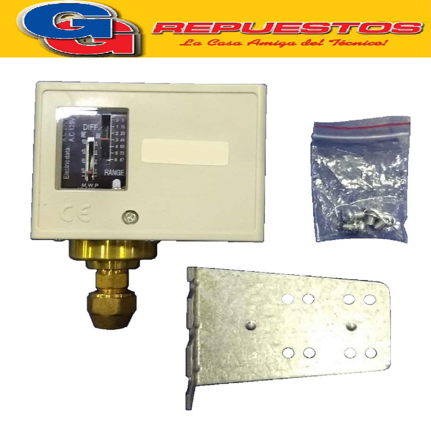 PRESOSTATO HLP506 -Baja-0.5/6-a AUTOMATICO COOLTECH O BLUESTAR