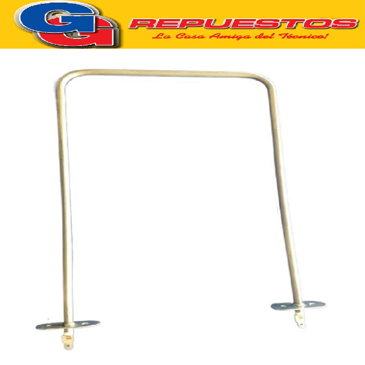 RESISTENCIA EN U PARA HORNO ELECTRICO ATMA LARGO APROXIMADO  CON TERMINALES 45.5CM ANCHO 26CM 1000 W APROXIMADAMENTE