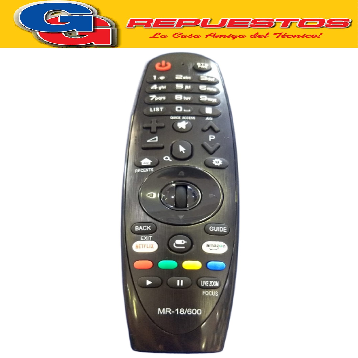 CONTROL REMOTO LG CON MOUSE TV LED SMART SR600