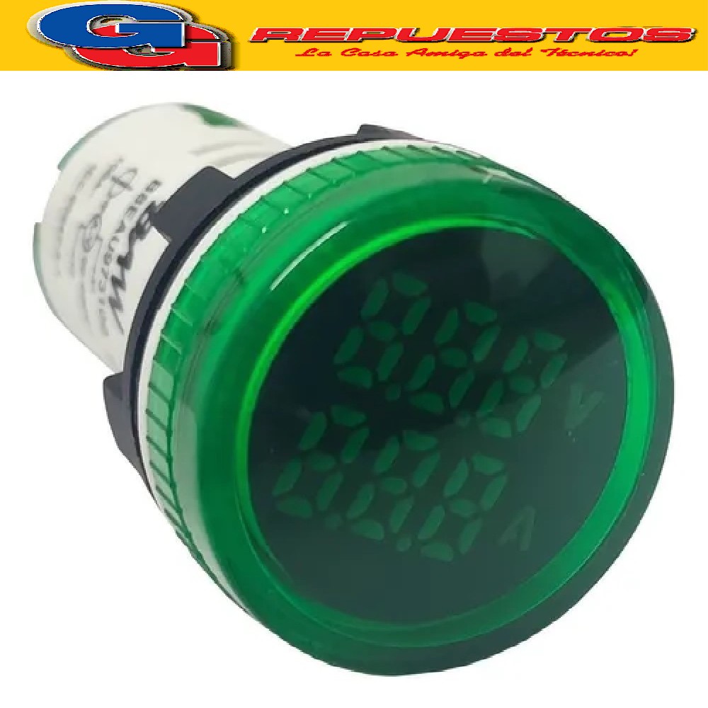 VOLTIMETRO 50-500 V-AMPERIMETRO 0 A 100 A VERDE. DIAMETRO DE MONTAJE: 22MM. RANGO DE MEDICION DE AMPERES: AC 0-100A. RANGO DE MEDICION DE VOLTAJE: AC 50-500V. PRESICION: 2%+-A. RESOLUCION DE PANTALLA: 1V. PERDIDA DE POTENCIA DEL CIRCUITO DE ENTRADA: <2VA. FRECUENCIA DE MUESTREO: APROXIMADAMENTE 1 VEZ. SIN SEÑAL DE ENTRADA DE MENSAJE: DISPLAY 001. LARGO DEL CABLE DEL TRANSFORMADOR: 50CM.