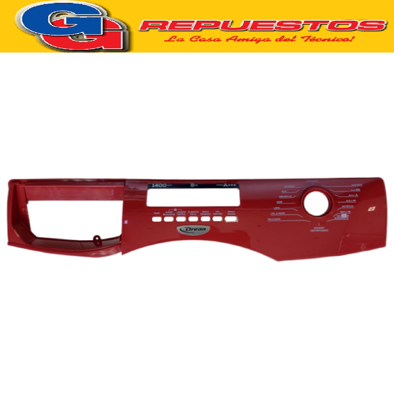 PANEL DE COMANDOS LAVARROPAS DREAN NEXT 8.14 P DDR ORIGINAL  PANEL DE COMANDO PARA LAVARROPAS DREAN NEXT 8.14 P DDR ECO 8KG 1400RPM 709804036 709804061 Cod Origen: WW01L02435 709804083