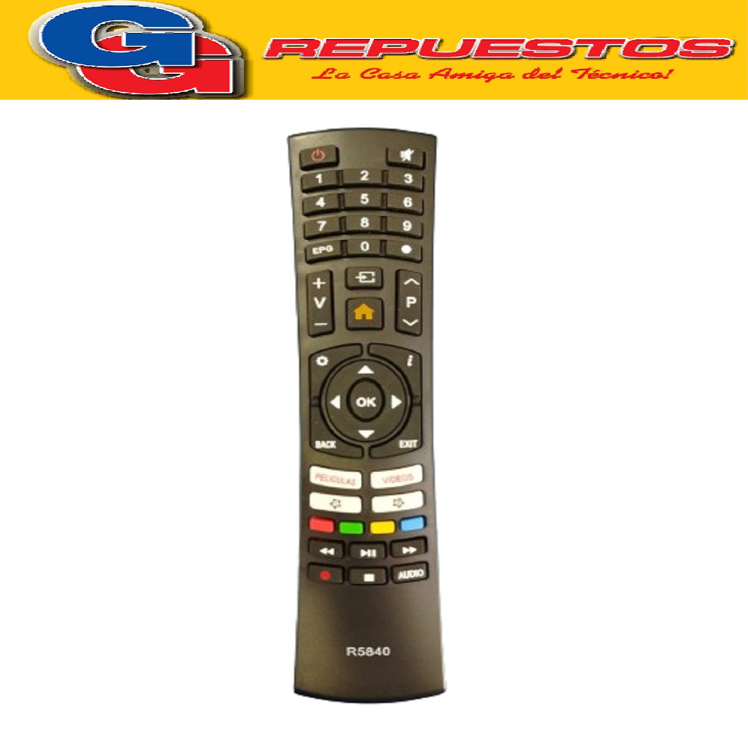 CONTROL REMOTO TV LCD LED KANJI/CROWN MUSTANG R5840
