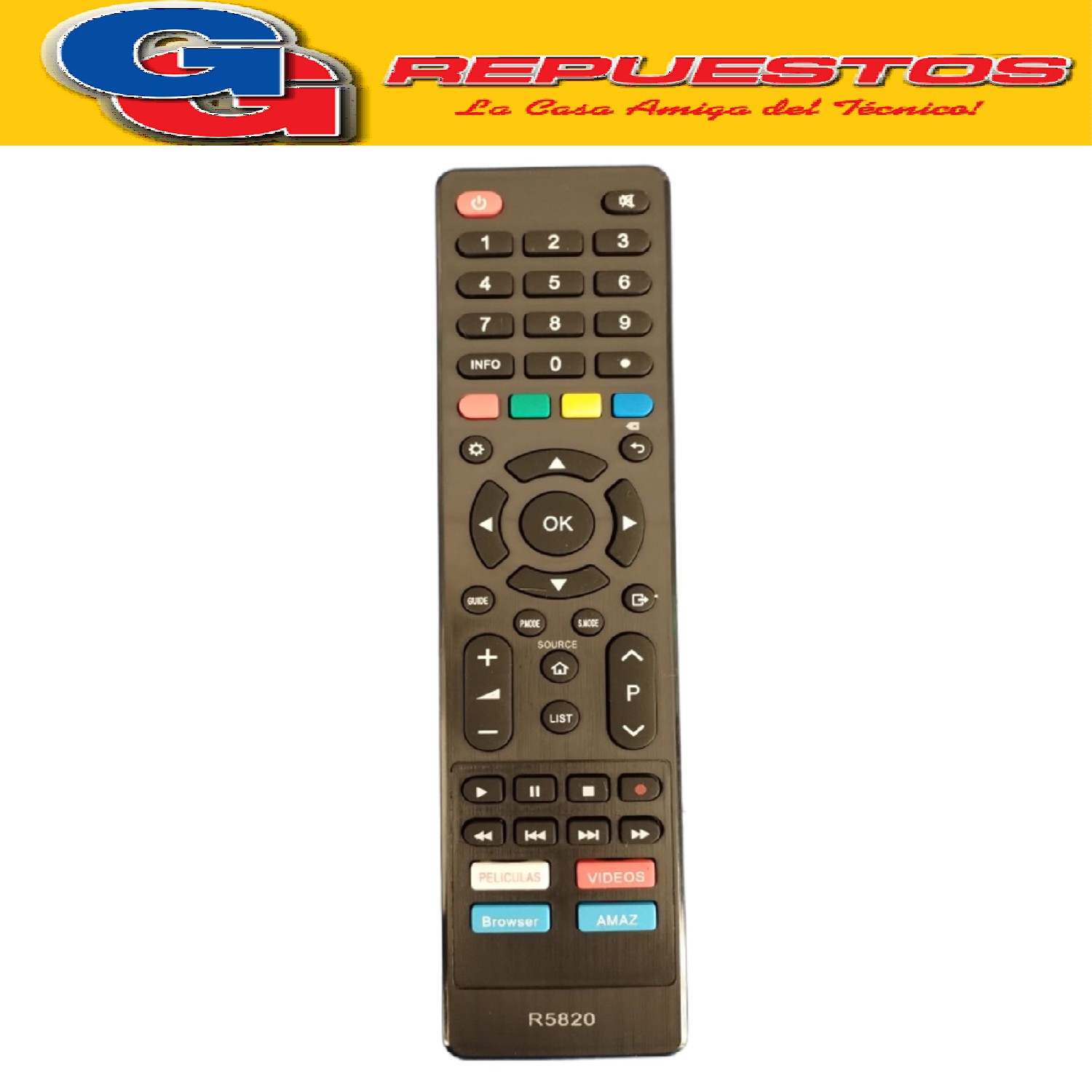 CONTROL REMOTO TV LCD LED SMART RCA R5820 PHILCO