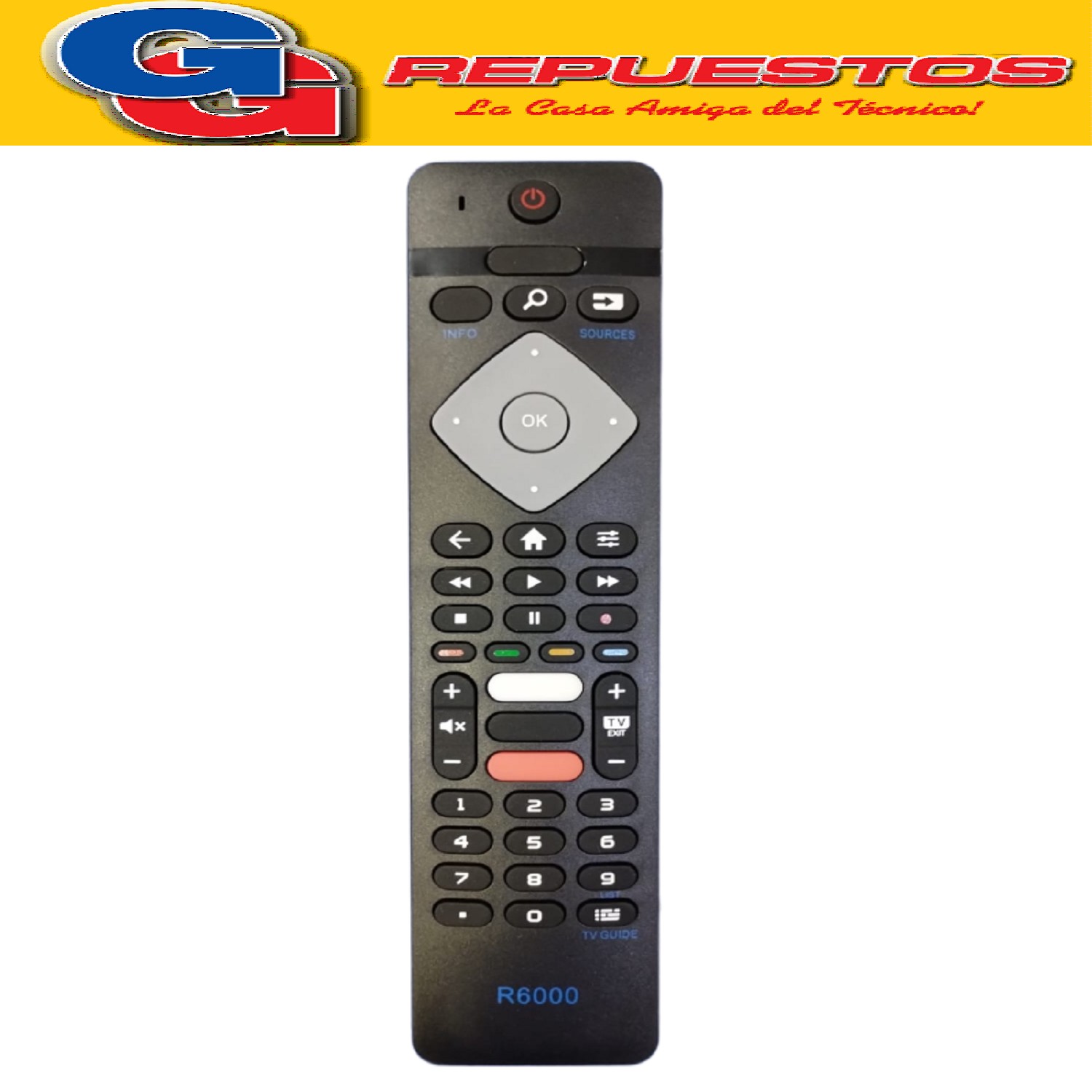 CONTROL REMOTO TV SMART PHILIPS /NETFLIX R6000