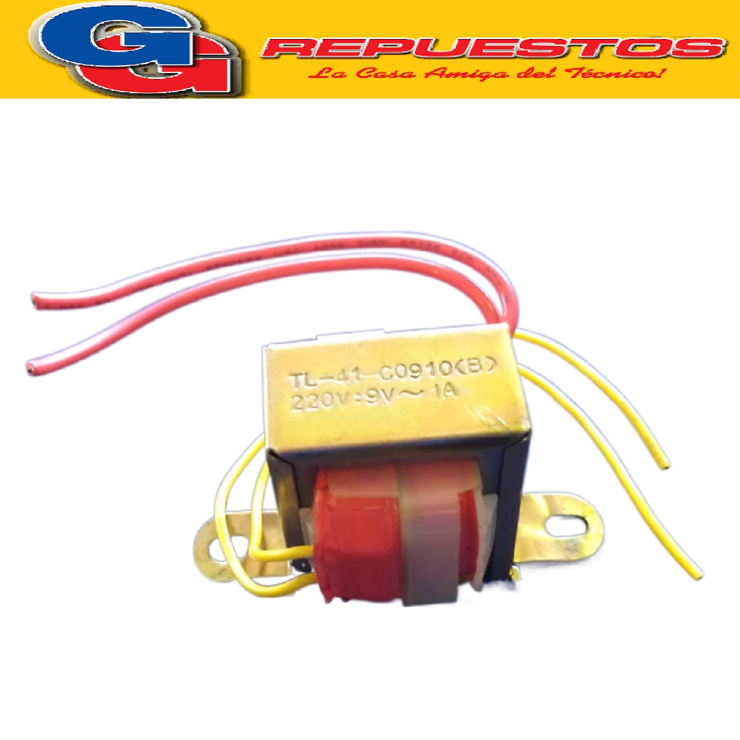 TRANSFORMADOR 220V A 9V 1A TL-41-C0910 ANCHO TOTAL 3.7 CM, LARGO SI BASE 3.5 CM, LARGO CON BASE 6.7 CM,, ALTO 4.3 CM 