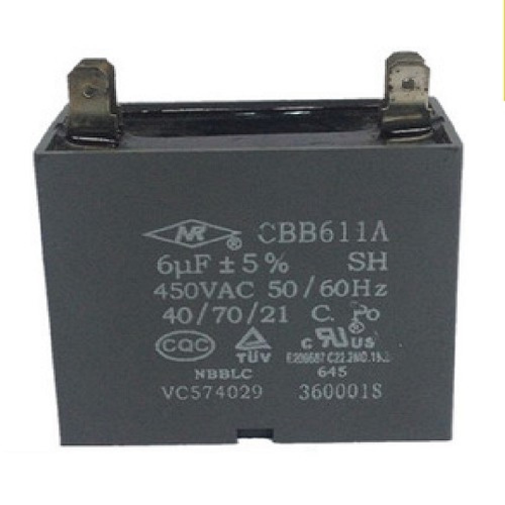 CAPACITOR 6uF X 450 V CUADRADO C/PALA CBB61(6X450) ROHS