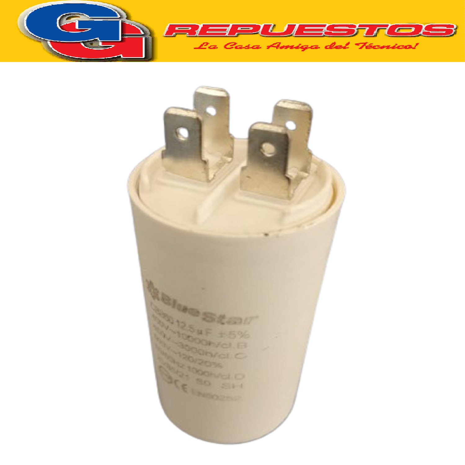 CAPACITOR 12.5uF CILINDRO S/TORNILLO 