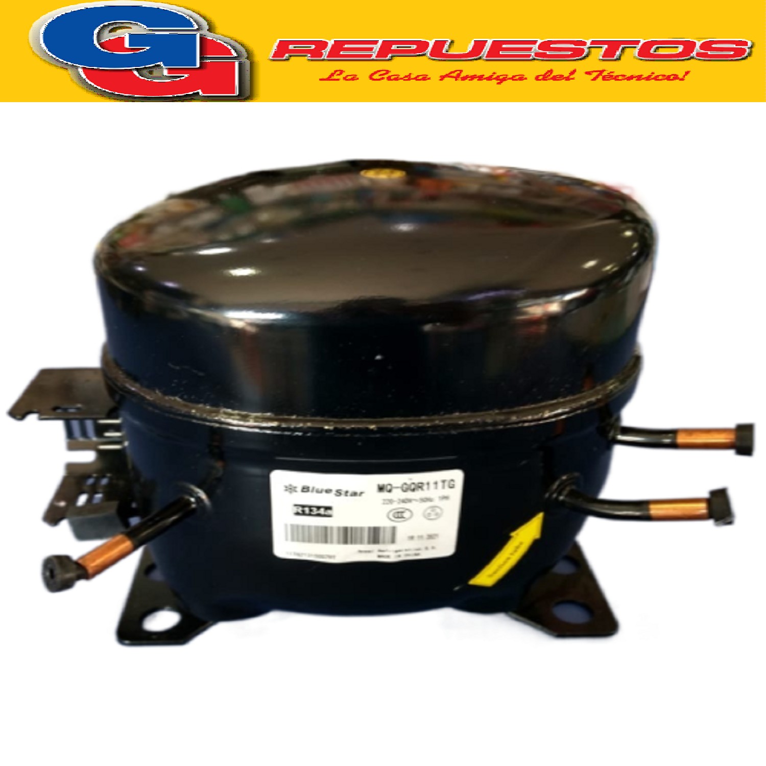 MOTOCOMPRESOR BLUESTAR 3/8 M134-MQGQR11TG DE 1034W CON CAPAC ITOR DE 50uF