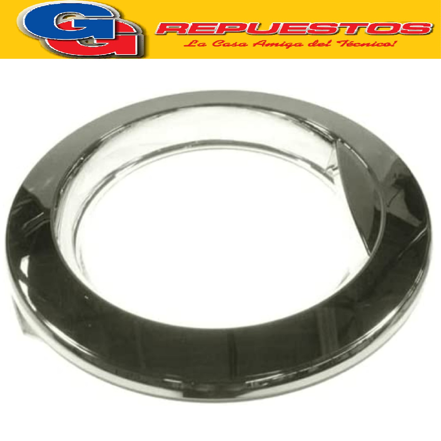MARCO DE PUERTA LAVARROPAS COMPATIBLE CON LG F1215RD-F1400TD (MARCO EXTERIOR ESTETICA CROMADA ORIGINAL) Cod.Origen: 3212EN1004-10 (LG) DIAMETRO TOTAL DE 44CM.