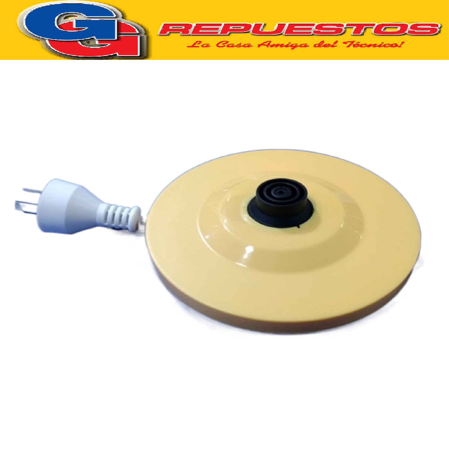 BASE PAVA ELECTRICA LILIANA AP175B COMPATIBLE CON  VARIOS MO DELOS AP975B / AP175B BASE AMARILLA CON CABLE BLANCO 64CM DE LARGO, COMPATIBLE PEABODY PE-DK1850