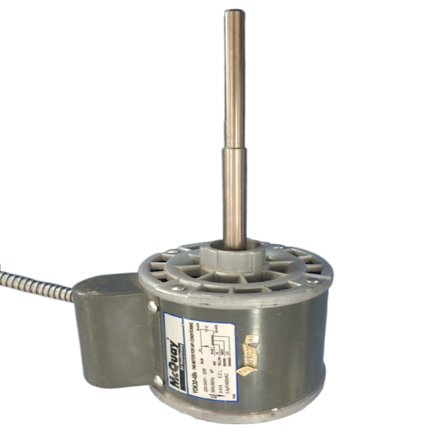 FORZADOR MOTOR CONDENSADOR AIRE ACONDICIONADO YDK32-4B4 32W  220-240V. 50HZ/60HZ 0.41A 4POLOS CAPACITOR 3UF (DIAMETROS DE LOS EJES 15MM/12MM) FORZADOR EVAPORADOR AIRE ACONDICIONADO PISO TECHO BGH MO3034065046