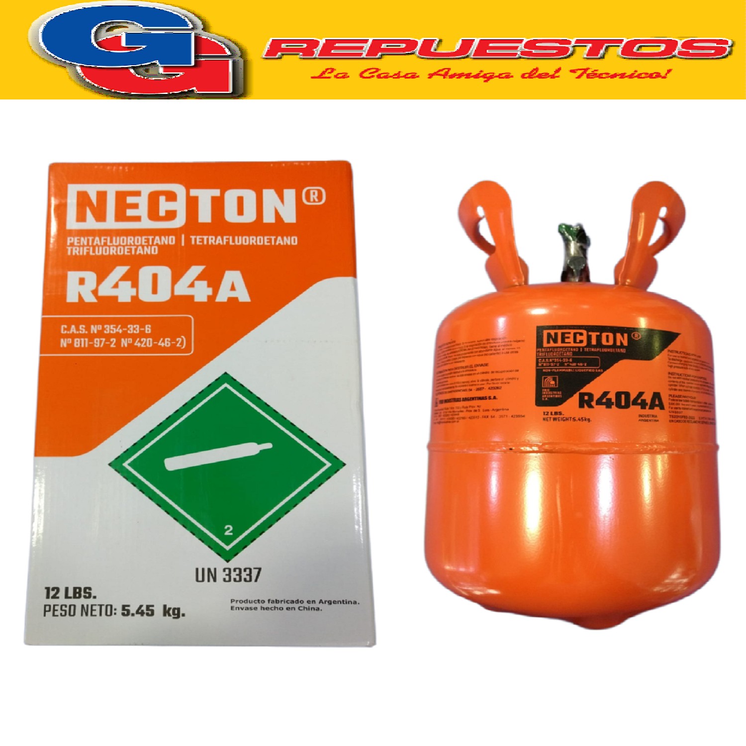 GARRAFA GAS R404A 5.45 KG NECTON