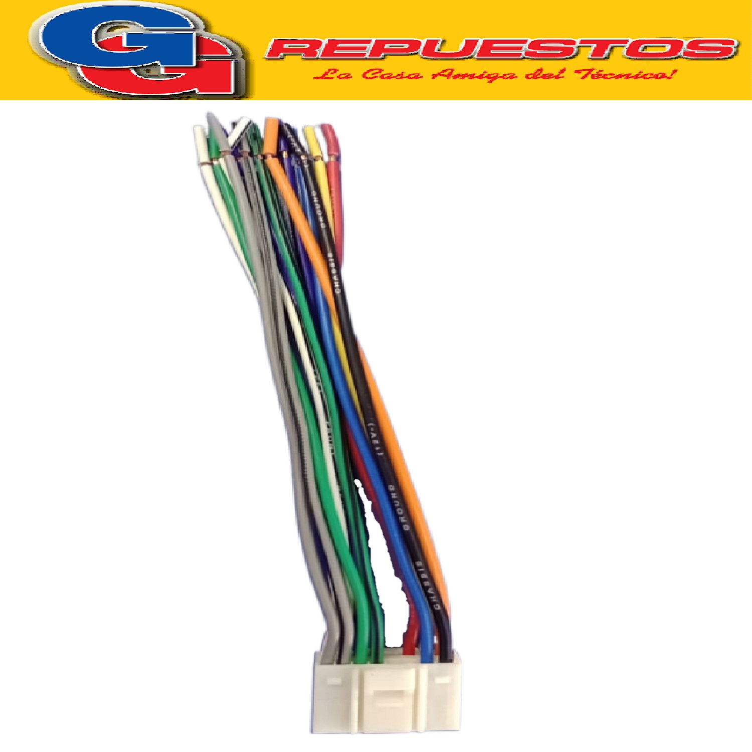 FICHA PARA AUTOESTEREO PIONER DEH 545-546 LARGO DE CABLE 14  CM