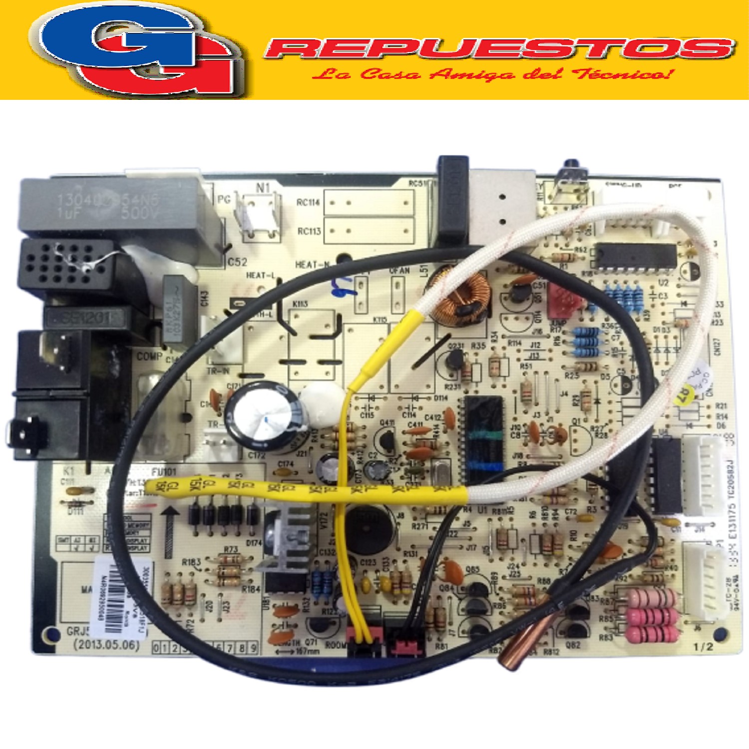 PLAQUETA ORIGINAL AIRE ACONDICIONADO SPLIT SANYO M518F1J CON SENSORES SIAM-ATMA-PHILCO- MIDEA (C/SENSORES Y con boton ORIGINAL) Cod.Origen: 30035563 (ATMA-SIAM-PHILCO-MIDEA) PLACA PRINCIPAL M518F1J CON SENSORES Productor: Placa Principal Evaporadora 9/12000 Btu M518f1j Gwc12mb Gree M518F3V8 A1131008 ROHS N4R0692950064 FRIO SOLO