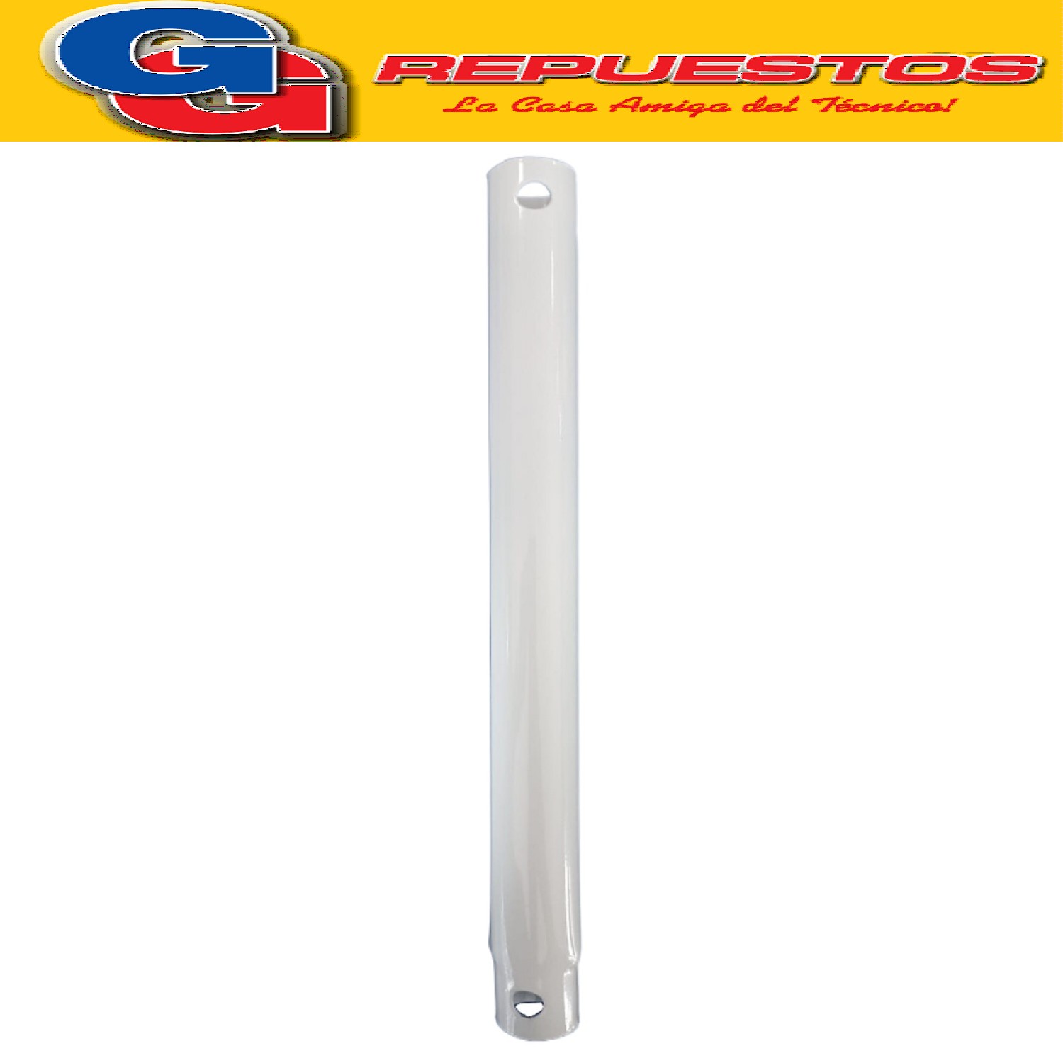 BARRAL PARA VENTILADOR DE TECHO BLANCO 25CM 22MM DE DIAMETRO