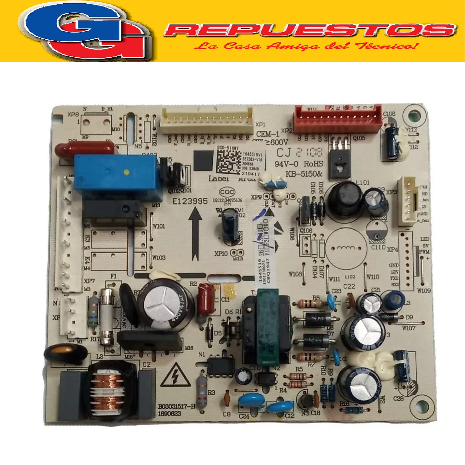 PLAQUETA MAIN DE CONTROL HELADERA PHILCO PH SB555XT PH SB555 XTDH SIDE BY SIDE (UNIDAD CONTROL ORIGINAL) Cod.Original:
1645519 (PHILCO-ATMA-SIAM) MAIN CONTROL BOARD PHSB555XT PHSB555XTDH