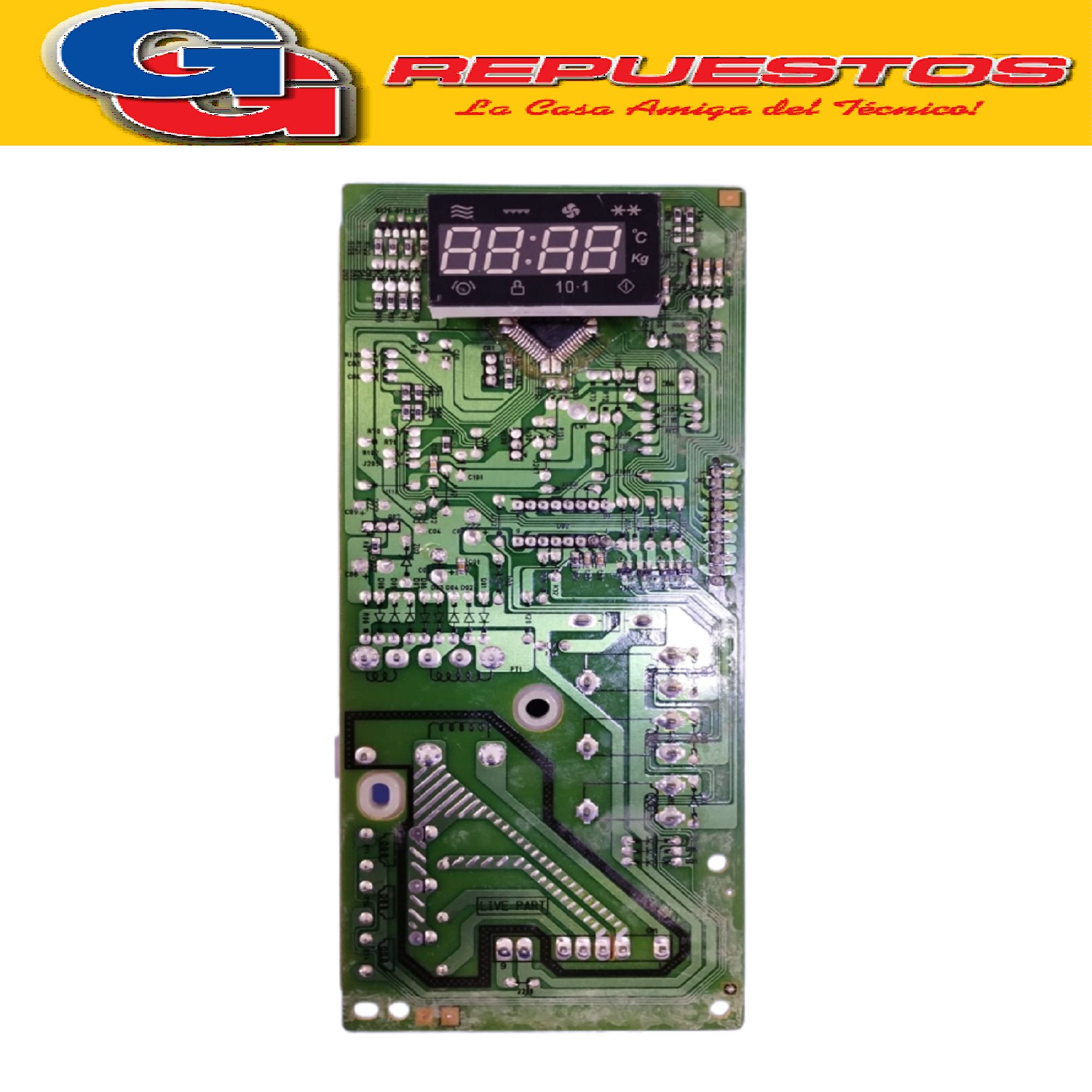 PLAQUETA PARA MICROONDAS CON DISPLAY 6870W1A402A MO-125R