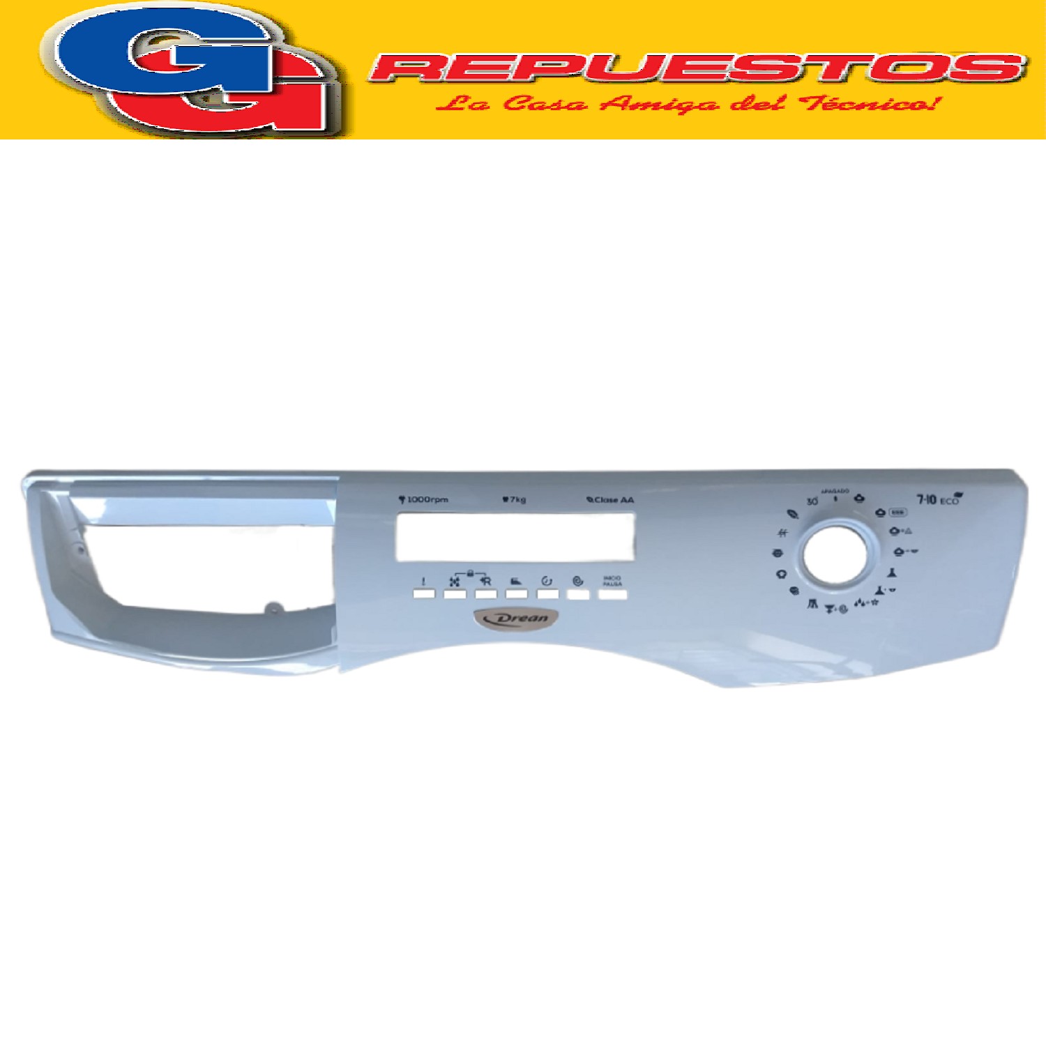 PANEL DE COMANDOS LAVARROPAS DREAN NEXT 7.10 ECO ORIGINAL  P ANEL DREAN NEXT 7.10 7KG 1000RPM 709803399  709802896 Cod Origen: WW01L02330 709803554