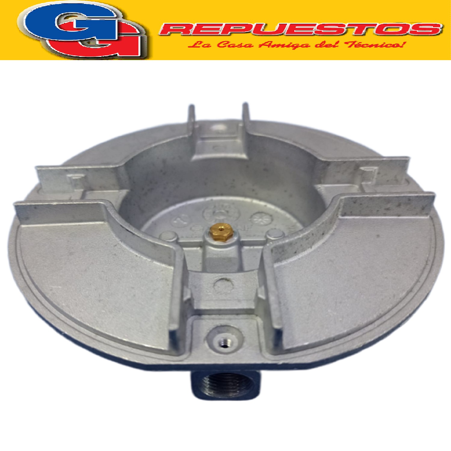 PORTA INYECTOR COCINA PATRICK CJGE876IVSA ROSCA 13X1 ORIGIN AL, COPA DE ALUMINIO PARA QUEMADOR TR MECHERO COMPATIBLE CON COCINAS PATRICK, MABE, DREAN, GENERAL ELECTRIC Cod Origen: WS01F08822