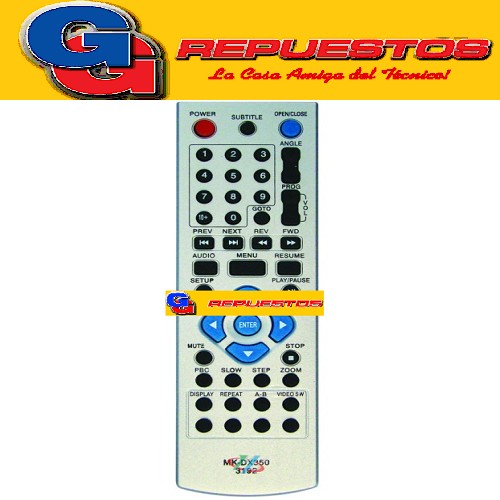 CONTROL REMOTO DVD MK TECH (3192)

